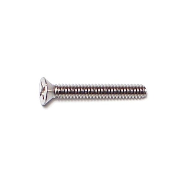 Midwest Fastener #6-32 x 1 in Phillips Flat Machine Screw, Plain 18-8 Stainless Steel, 100 PK 07164 - main